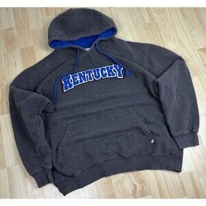 Vintage Y2K University Of Kentucky Wildcats Embroidered Hoodie / Grey / XL